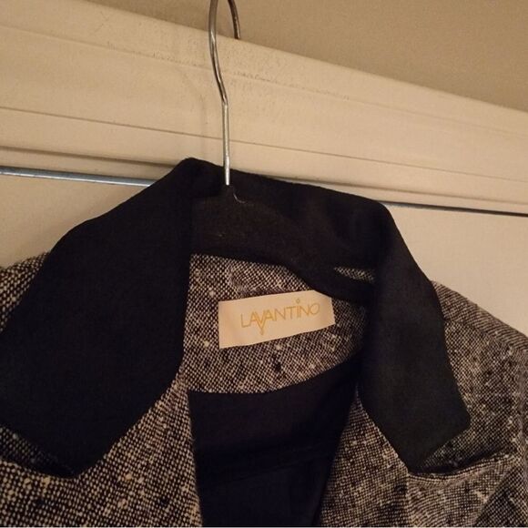 Lavantino 100% wool vintage black and white suit jacket Size 10 - Picture 2 of 5